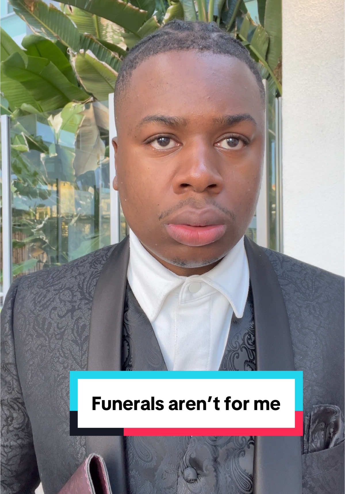 A post by @iamjonathanpeter on TikTok caption: first and last day as a funeral planner..