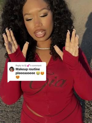A post by @theblackreginageorge22 on TikTok caption: Replying to @Bj 💕  Hope this helps love 💗. #makeuptutorial #makeupforblackwomen #softglam #softglammakeup #neutralglam #theblackreginageorge22 #makeuproutine #fyp #beamlipgloss 