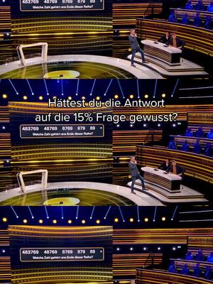 A post by @1prozentquiz on TikTok caption: Wer hatte es richtig? 👀 👉 ""Das 1% Quiz - Wie clever ist Deutschland?"" - Donnerstag, 20:15 Uhr in SAT.1 oder kostenlos streamen auf Joyn. #das1prozentquiz #WhatToWatch
