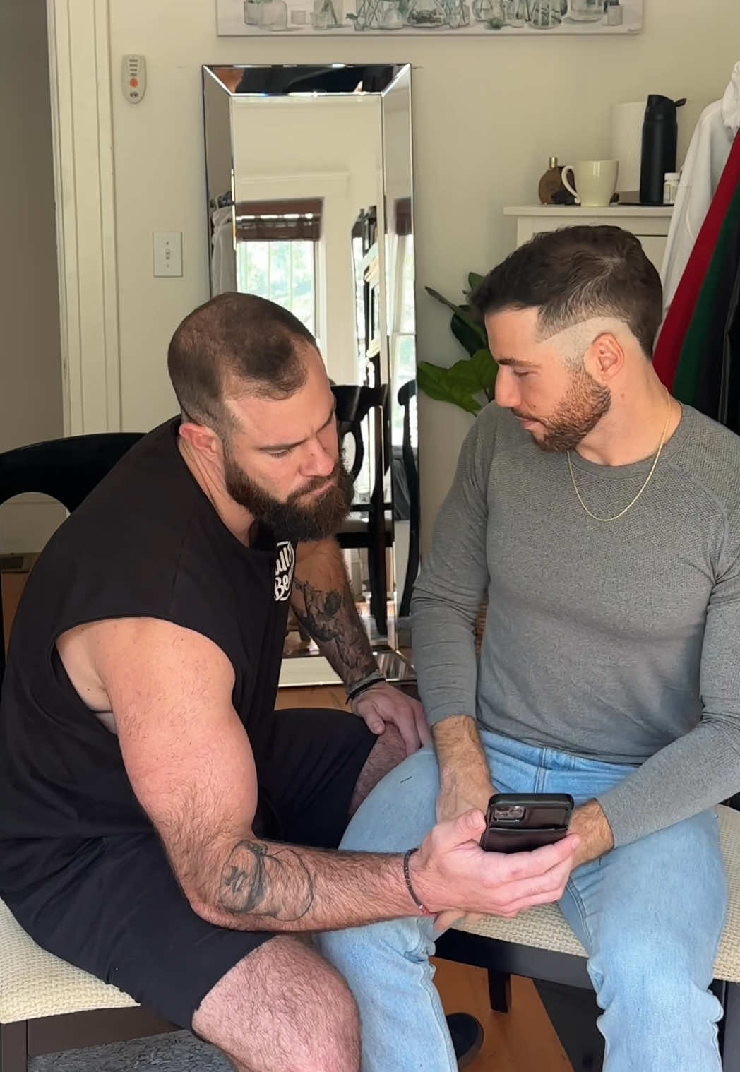 A post by @jjakejonezz on TikTok caption: physical touch is a LOVE LANGUAGE fellas… @brooooshua 