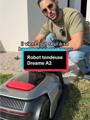 A post by @jimmy_laura_astuces on TikTok caption: Le compagnon idéal pour un jardin toujours impeccable 🌳  ➡️ 300€ de réduction sur le nouveau robot tondeuse A2 de chez Dreame Publicité  Lien sur notre profil 🔗 #Dreame #DreameA2tondeuse #tondeuse #LawnMower