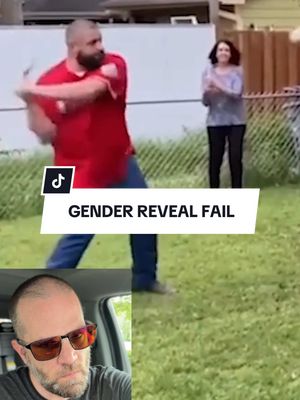 A post by @therobbieharvey on TikTok caption: Another gender reveal fail. 