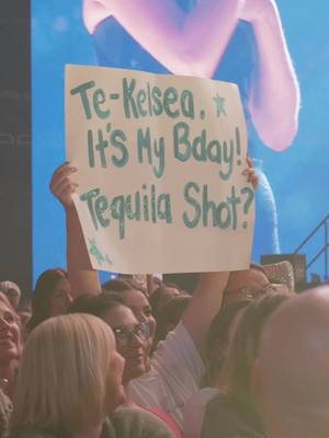 A post by @kelseaballerini on TikTok caption: TEAM WERE NOT MAKING MID SHOW TEQUILA SHOTS A THING NEXT TOUR PLEASE 😅