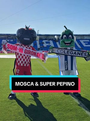 A post by @gironafc on TikTok caption: New friends! 🤝🪰🥒 #LeganésGirona #LALIGA 