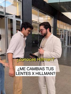 A post by @hillmaneyewear on TikTok caption: Ni quien quiera andar combinando outfits en pareja 🥲 @Mr. Hillman #lenteshillman #regalandolentes 