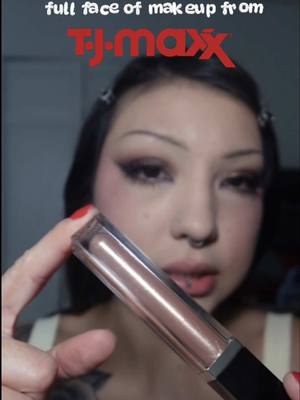 A post by @santanabarelaa on TikTok caption: full face using makeup from TJ maxx part 2 #makeup #fullface #makeupreview #alttiktok #alternative #trending #fullfacemakeup #tutorial #fypシ 
