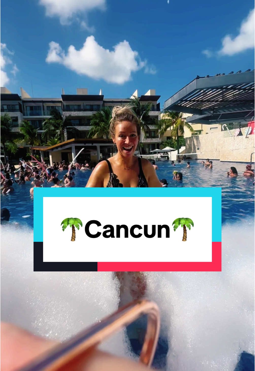 A post by @kylact on TikTok caption: 🫧 Just add foam 🫧.                  @Royalton Resorts #foamparty #mexico #fyp #girlstrip #calm 