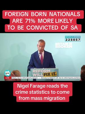 A post by @reformukgrahameardley on TikTok caption: #nigelfarage #reformuk #crime 