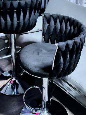 A post by @terrybree241 on TikTok caption: these velvet barstools chairs from AWQM are so beautiful and very durable 🥰 you could get the set of 2 barstools or the set of 4 barstools  can also be used as dining chairs, #velvetbarstools #barstools #barstoolset #barstoolchairs 