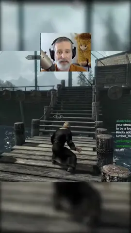 A post by @naturalgeekery on TikTok caption: Rinkar Riverbrook's first score, last night on the stream.  #Skyrim #twitch #score #shenanigans 