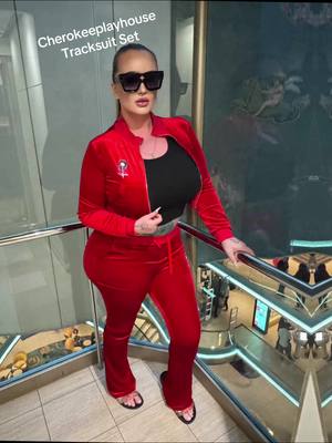 A post by @darealcherokeedass on TikTok caption: @Kendra Kox wearing cherokeeplayhouse tracksuit set size S!! Sizes s to 2x available dm me for more info
