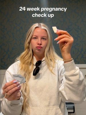 A post by @maycineeley on TikTok caption: Next appointment is the glucose test 😭😭😭 #pregnancy #pregnant #pregnantmama #obgyn 