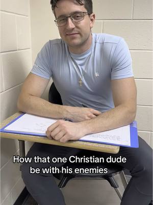 A post by @joerauth_ on TikTok caption: Luke 6:35 #fyp #christian #school #MaestriDelPov 