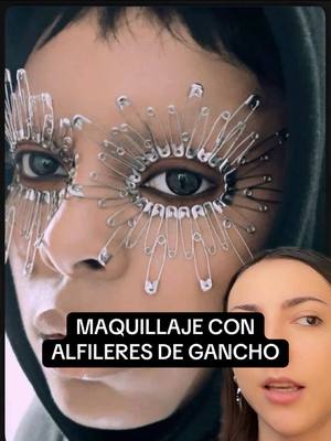 A post by @cande.copello on TikTok caption: Yo en la próxima peli de Destino Final: 😃 | Maquillaje con Alfiler de Gancho 🧷 advertencia: no repetir en casa || #makeuphacks #makeup #ia 