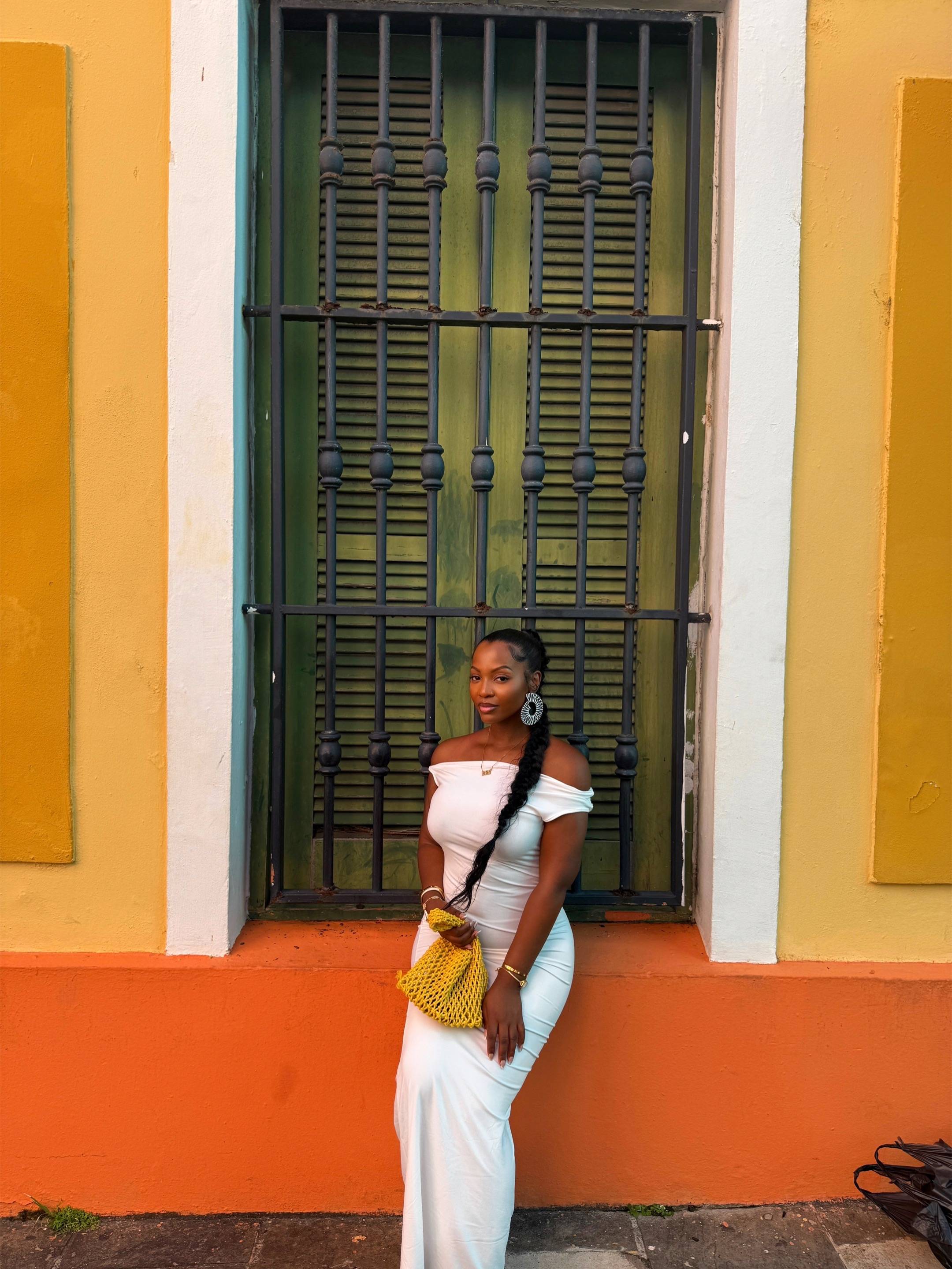 A post by @briotchhh on TikTok caption: SWIPE TO SCREENSHOT MY SAN JUAN, PUERTO RICO GUIDE 🇵🇷🌴.  I stayed in a gorgeous Airbnb in San Juan! I can post a video on that next if you’re interested 😊.  Highlights were def: 1. Lala which is Bad Bunny’s upscale restaurant located at The Mall of San Juan in Puerto Rico. A blend of Japanese and Spanish cuisine. Food was fire and so were the drinks. The crispy skin duck breast or Kurobuta Pork Double Chop - equally delicious.   2. El Iman - some of the best mofonogo we had while there. Also was in love with the Arepa reopens de pollo with a coconut patty 😮‍💨. Pina colada was $8 and shots were $1-$5 (henny, patron & remy martin). You can also walk the strip of other quick bites and hit the beach.  3. Eter had the best rooftop view of the city! Filet Mignon tacos were 🔥 and $8 mojitos!  4. Playa Condado beach was beautiful! A little busy/tourist but we enjoyed it.  5. Exploring Old San Juan and all of the colorful buildings/art!  #puertorico #visitpr #discoverpuertorico #stealmyitinerary #thingstodoinpuertorico #mofongo #oldsanjuan #pinacolada #baecation #girlstrip #jetblue #sanjuan 
