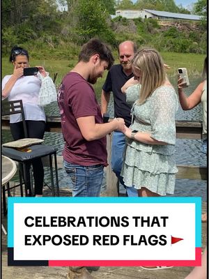 A post by @dustinpoynter on TikTok caption: THESE SHOULD BE HAPPY TIMES 🚩 🎥 @Beastbfree8  🎥 @European kid  🎥 @Happiest  #redflags #marriage #proposal #couple