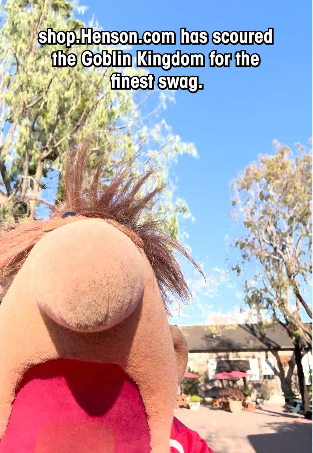 A post by @jimhensoncompany on TikTok caption: Hey, my Goblin Kingdom Peeps! JusticeForLudo86 here with a new running video for y’all. As soon as I catch my breath, I’ll be talking about some sweet Labyrinth merch from the new online store, shop.Henson.com.  Check it out here, and visit shop.Henson.com. #JimHensonCompany #FraggleRock #Labyrinth #DarkCrystal #Farscape #OnlineShop #OnlineStore #musthaves #coolstuff DISCLAIMER: This is an ad disguised as a parody of an ad for a new online store: shop.Henson.com.  This is a promotional message made entirely by puppets and is not associated with any fitness or cosmetic products.