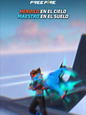 A post by @freefirelatino on TikTok caption: 🦇 Esto es caer con estilo HEROICAMENTE… 🔥 ¿Listo para volar y aterrizar sin tabla ni Ala Delta? #VigilanteNocturno #FreeFire #Fyp #GamerEnTikTok