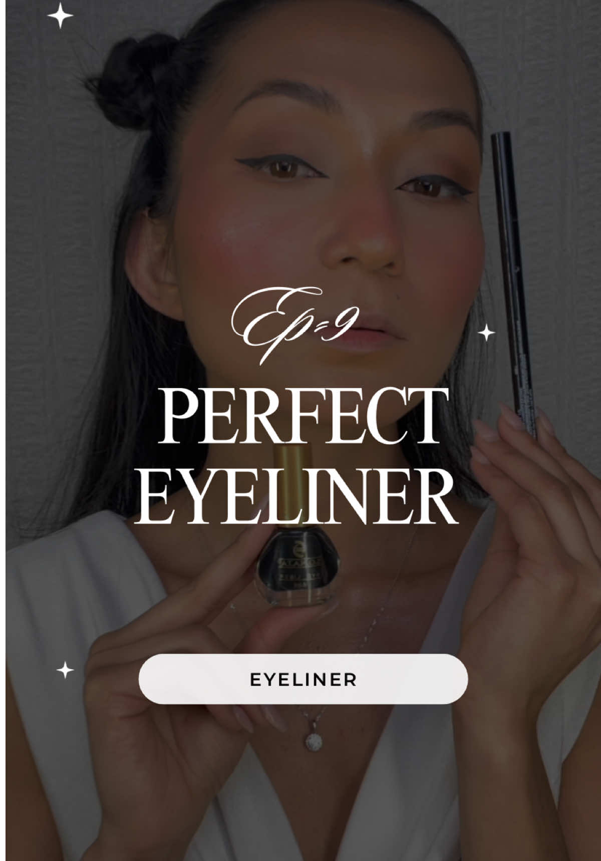 A post by @bishnumm_ on TikTok caption: Wing it like a pro! Episode 9 is all about achieving that perfect winged liner – sharp, snatched, and effortless. Don’t blink or you’ll miss the magic!” #MakeupSeries #WingedLiner #EyelinerTutorial #MakeupTips #FlawlessWing #SnatchedLiner #MakeupReel #BeautyHack #BeginnerFriendly #EyelinerGoals #GlamEyes #SharpWing #MakeupTransformation #MakeupArtist #BeautyContent #ReelMakeup #MakeupEducation #LearnMakeup #MakeupInspo #boldliner