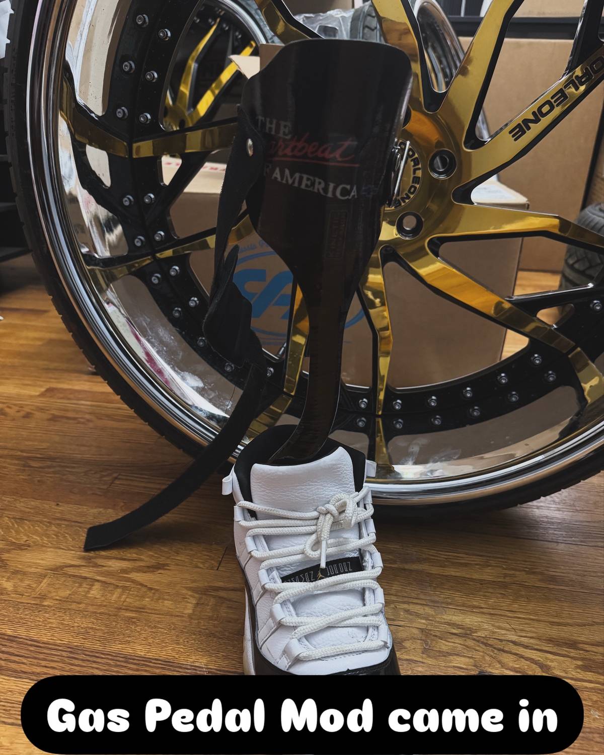A post by @wockesha864 on TikTok caption: Mini  Mrs. Chrisț update… As some may know I lost my toes on my right foot due to the 4th degree burns from my work accident. This carbon fiber brace replaces the insole of the shoe and basically performs in the same fashion as a person that has toes… BUT BETTER bc it also has the sticker mod😎#MyPicasso #GrannyBaby #forSafety #burnsurvivor #amputee #Quarterleg🦿 