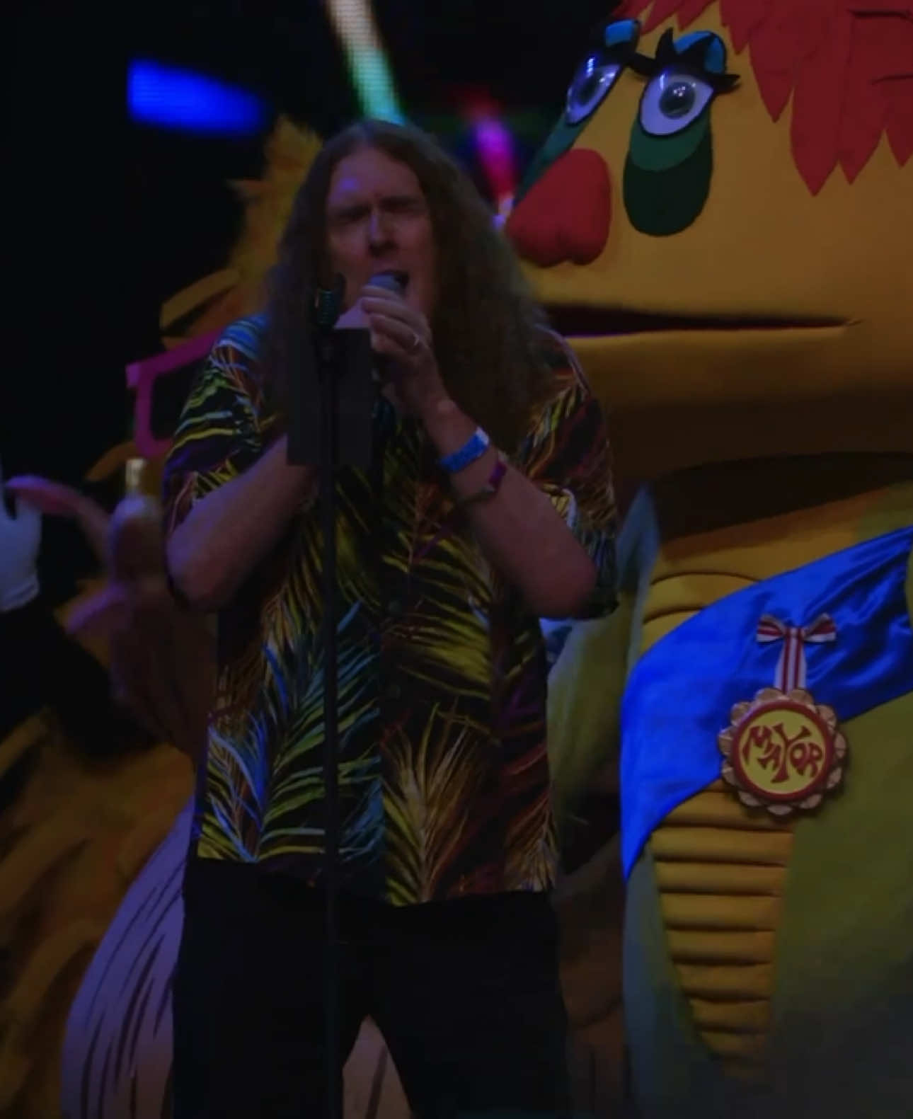 A post by @alyankovic on TikTok caption: Had an insanely fun time at Coachella these last two weekends. What a blast to share the stage with Portugal The Man, Paul Williams, Flavor Flav, DJ Lance Rock, David Arquette (as Bozo), Thundercat, and so many more - and huge thanks to Yo Gabba Gabba for inviting us all to the party!