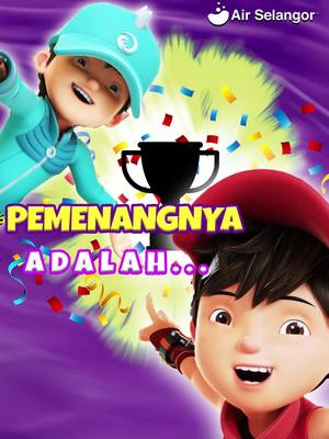 A post by @boboiboy on TikTok caption: 🌟 TAHNIAH kepada para pemenang Misi Jimat Air bersama BoBoiBoy ‼🎁 Jom, teruskan usaha baik kita semua untuk melindungi dan melestarikan sumber air bersama 💧🔥 --- 🌟 CONGRATULATIONS to the winners of Misi Jimat Air bersama #BoBoiBoy ‼🎁 Let's keep up the good work in protecting and conserving our water sources together 💧🔥 #AirSelangor #Monsta #AirSelangorXBoBoiBoy #MisiJimatAirBersamaBoBoiBoy