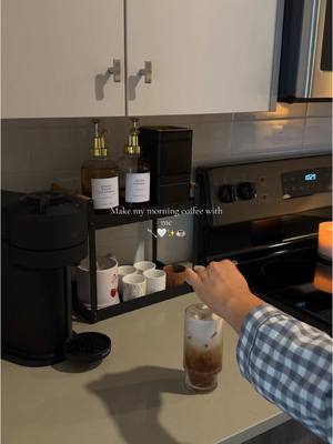 A post by @samanthaalfred on TikTok caption: Make my morning coffee with me🤍✨☕️ #coffee #coffeetok #coffeevlog #coffeerecipe #nespresso #nespressovertuo 