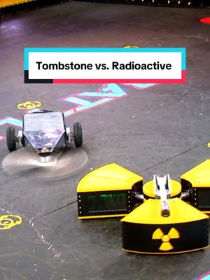 A post by @battlebots on TikTok caption: A Masterclass in Destruction. Ray Billings’ infamous “Want more?” taunt echoes as Tombstone dismantles Radioactive, setting the tone for a legendary run. #battlebots 