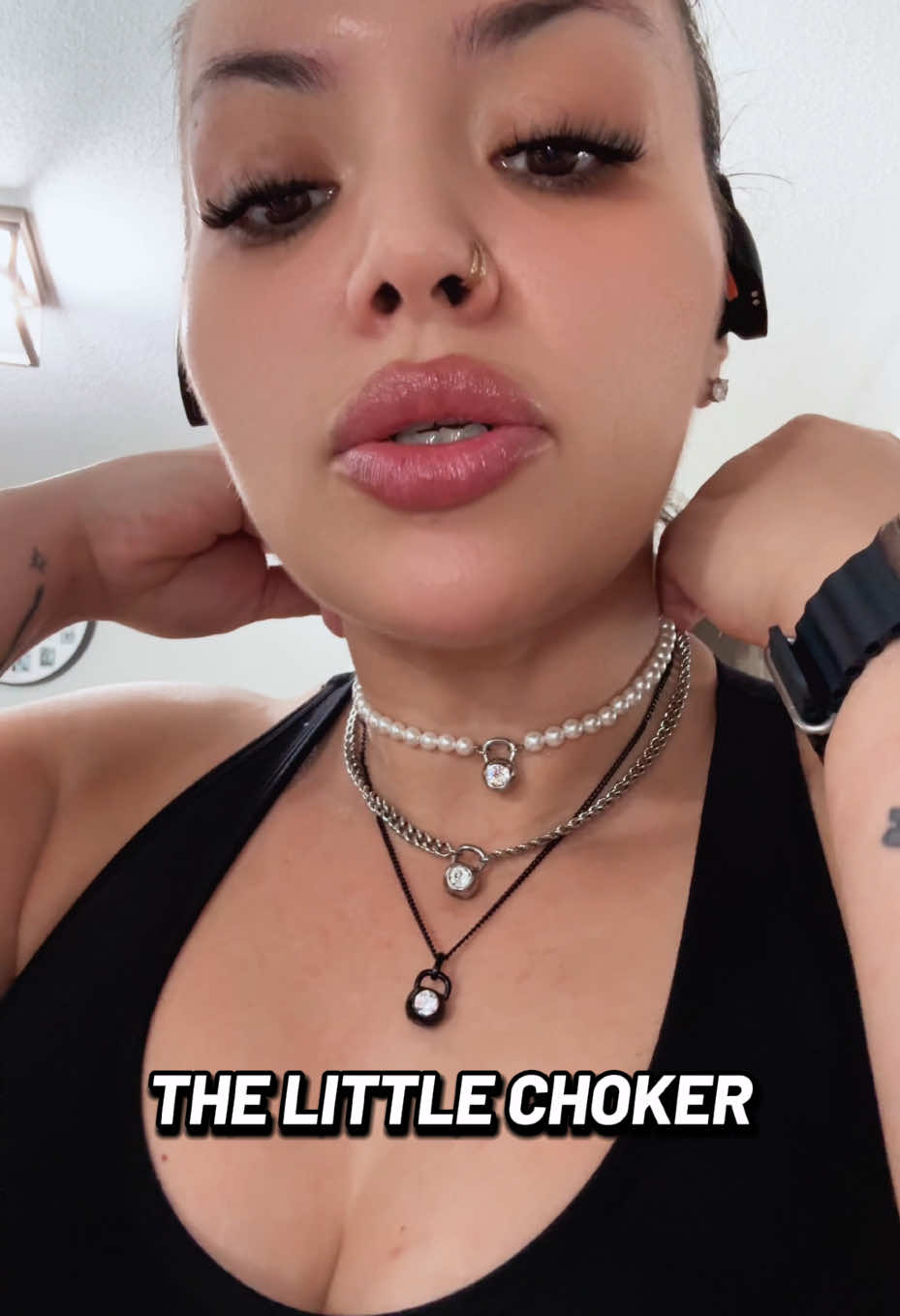 A post by @sweetfacej86 on TikTok caption: Jewelry for the gym.. I’ll take 14 of them. 😂 #gymfits #gymtok #gymgirls 