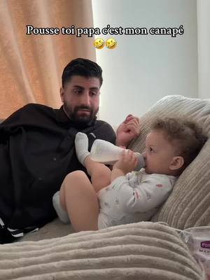 A post by @melissabassit on TikTok caption: 🤣🤣c’est lui le patron à la maison #fyp #pourtoi #family 