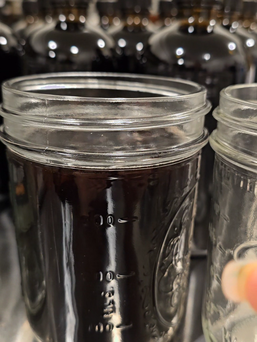 A post by @naturescrossing on TikTok caption: make Elderberry Syrup with me part 2 #naturescrossing #herbswithtammy  #herbs #tea #natureismymedicine #teawithtammy #doyourresearch #naturalhealing #maketeawithme #elderberry #elderberrysyrup #part2 