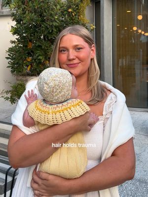 A post by @emilyfranciswheaton on TikTok caption: no more trauma for me pls & thx!!!!  #haircut #hairtransformation #blondeinspo #hairinspo 