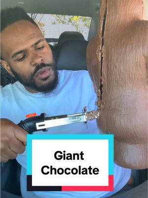 A post by @mr.chimetime on TikTok caption: The BIGGEST Chocolate 🍫 on The Internet🤯🔥.. @Li-Lac Chocolates .. #ncfoodie #chocolate #foodreview #foodcritic