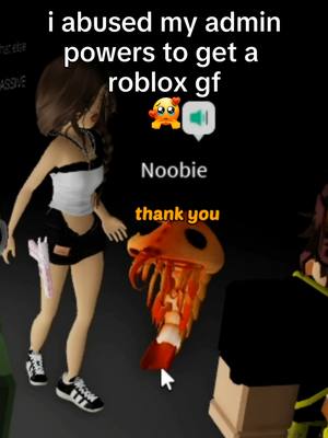 A post by @nitronuke on TikTok caption: I used my admin powers to try getting a roblox girlfriend #roblox #robloxfyp #micup #robloxvoicechat #robloxvc