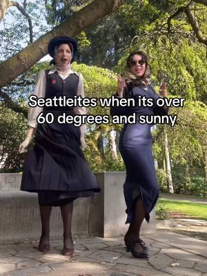 A post by @mochihanfu on TikTok caption: SEASONAL DEPRESSION WHOOOO???? Groovin with @Lady Izdihar inspired by @thomas_meacock 💖 #vitamind #seattle #groove #vintagefashion 