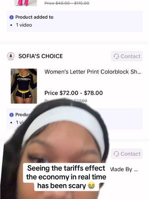A post by @theblackreginageorge22 on TikTok caption: Has anyone else been seeing this or just me? Smh #greenscreen #tariffs #tariff #economy #economics #priceincrease #unitedstates 