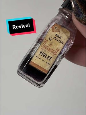 A post by @vintage_dusties on TikTok caption: Let’s revive and swatch this vintage 1945 Nailscraft nail polish in the shade Violet 🤩 #vintagenailpolish #vintage #nailtok #nostalgic #nostalgia #vintagecosmetics #vintagemakeup #swatch #manicure #1940s #40s #antique #throwback #nailpolishrevival #nailpolishrestoration 