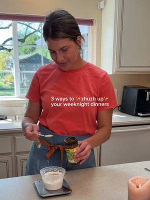 A post by @zoebarriesode on TikTok caption: 3 ways to enhance your food (hint: @knorr Chicken Bouillon is the secret ingredient). #KnorrPartner #Ad #weeknightdinners #recipes Recipes Below! Ginger Scallion Sauce: Pour ⅓ cup of hot oil over chopped scallions (1/3 cup), garlic (1 clove), ginger (2 Tbsp), Knorr Chicken Bouillon (1/2 tsp), salt (1/2 tsp), sesame oil (1/2 tsp), & seasoned rice vinegar (3 Tbsp). Stir, cool, & store. Savory Ginger Rice: Combine jasmine rice (2 c), water (3 c), ginger (1" piece, diced), soy sauce (1 Tbsp), Knorr Chicken Bouillon (1/2 tsp) & sugar (1/4 tsp). Boil, simmer covered for 18–20 min, then let it sit 10 more. Fluff & serve.  Crispy White Fish: Dredge tilapia in egg, followed by a Knorr Chicken Bouillon-enhanced (add 1-2 tsp) cornstarch batter. Shallow-fry in hot oil (350–375ºF) for 5–6 min, flipping every 2. 