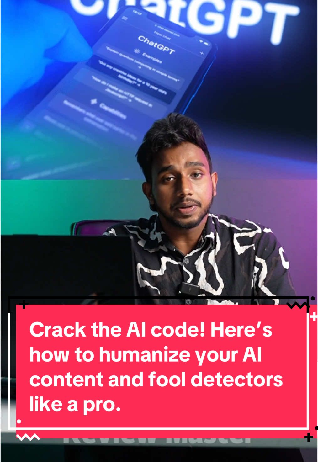 A post by @reviewmaster_sl on TikTok caption: Crack the AI code! Here’s how to humanize your AI content #AItools #ChatGPT #HumanizeAI @aihumanizer 