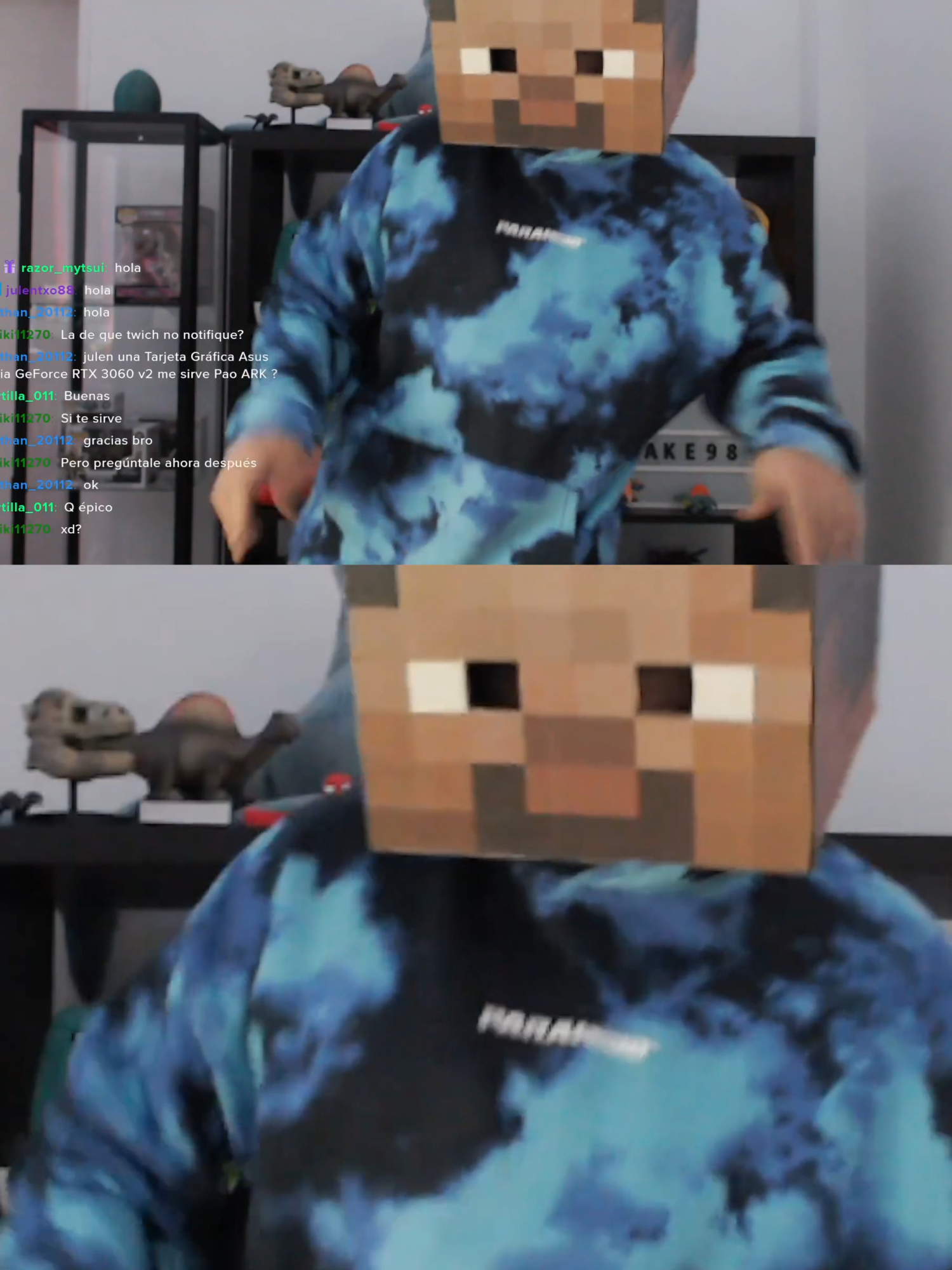 A post by @jake98yt on TikTok caption: Así se empieza un Stream #parati #fyp #minecraft #baile #twitch