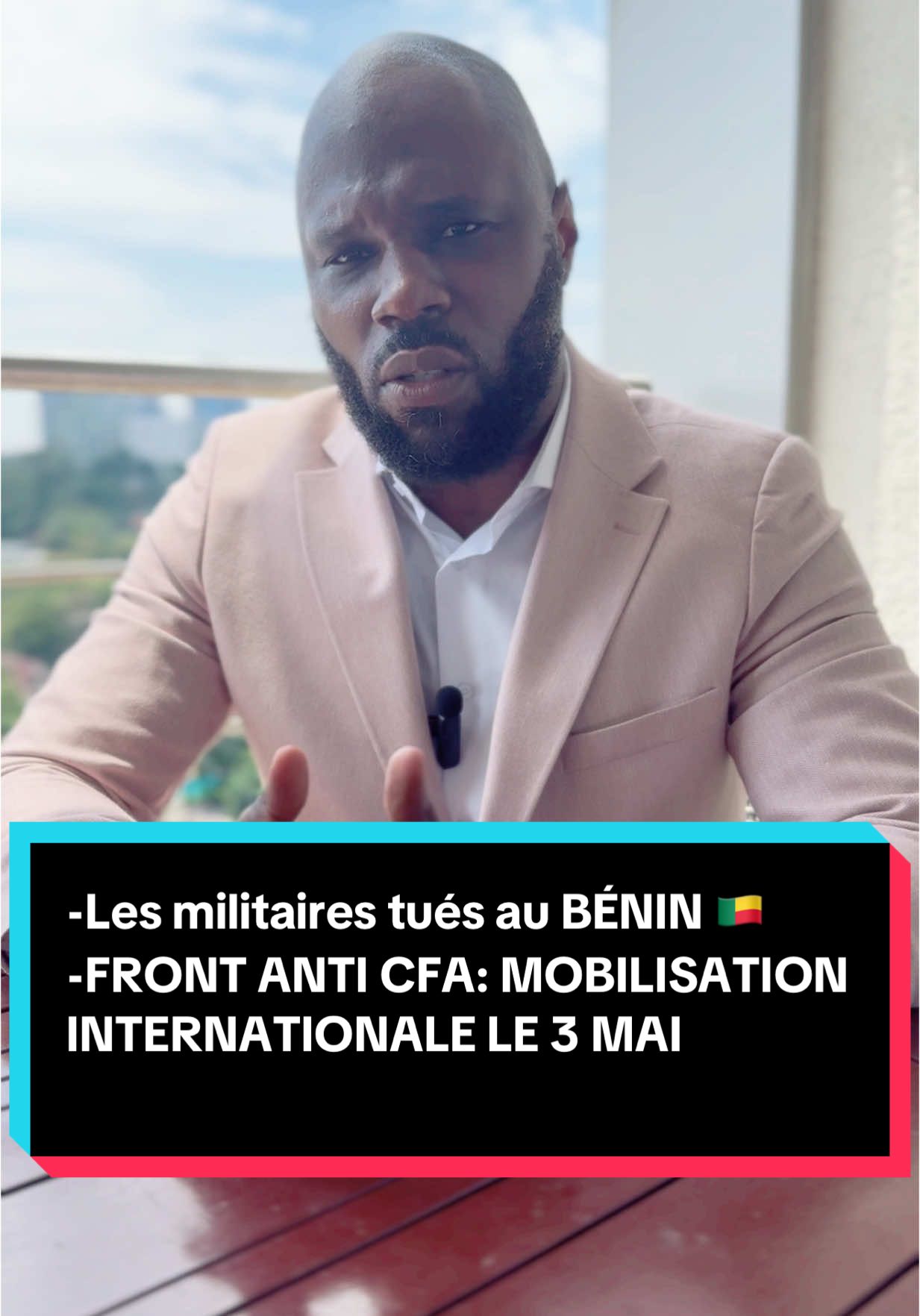 A post by @kemisebaofficial on TikTok caption: KEMI SEBA S’EXPRIME SUR LES MILITAIRES TUÉS AU BÉNIN 🇧🇯, LE FRONT ANTI CFA LE 3 MAI, ET LES EXCLUSIONS  DES OPPOSANTS DANGEREUX DE LA COURSE PRÉSIDENTIELLE EN CÔTE D’IVOIRE 🇨🇮 ET AU BÉNIN 🇧🇯 #kemisebaofficial 
