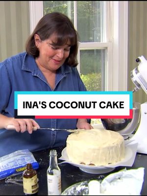 A post by @foodnetwork on TikTok caption: who else is craving ina's coconut cake? 🤩