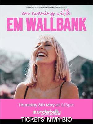 A post by @miwallbank on TikTok caption: COME AND SEE MY FIRST LIVE SHOW IN LONDON, TICKETS AVAILABLE IN MY BIO 🫶🏼 #debut #london #live #liveshow #yorkshire #accent #tickets 