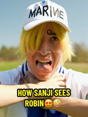 A post by @itskingchris on TikTok caption: How Sanji sees Robin🤪 #anime #OnePiece #sanji #nicorobin 