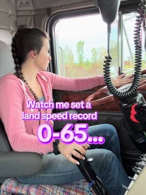 A post by @maryyycarol on TikTok caption: 164,000 lbs out the gate #trucktok #graveltrains #graveltrainsofmichigan #michigangraveltrain #supertrains #peterbilt #379 #longnose #18speed #femaletrucker 