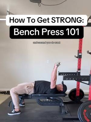 A post by @lostandlifting on TikTok caption: #greenscreenvideo Bench Press - How to get strong #benchpress #benchpresstips #getstrong 