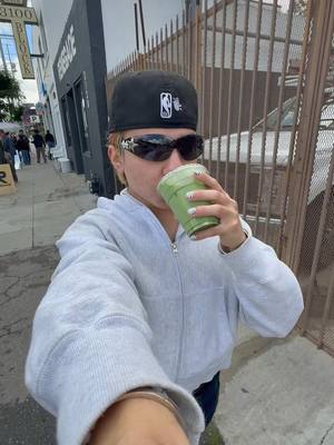 A post by @jadenbarba on TikTok caption: picnic in silverlake is one of my girls! try her!! #matcha #losangelescoffee 