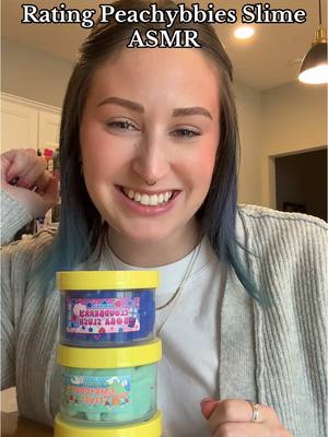 A post by @mrs.woolleyin5th on TikTok caption: Satisfying ASMR Slime Rating! ☁️🍄💄#asmr #slimeasmr #asmrsounds #peachyslime #slimetok #ratethings 