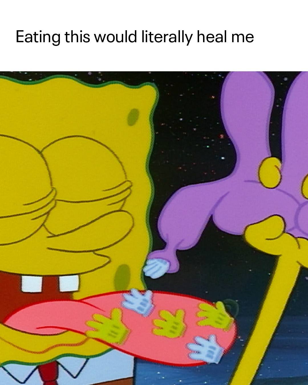 A post by @spongebob on TikTok caption: Been craving that glove candy since 2000