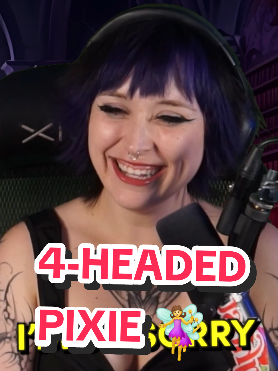 A post by @itsqueenmanda on TikTok caption: We are SO BACK BABY 🔥 My community has helped me fund a new editing laptop after my cat damaged my old one! Now I have 2 months of content to show yall 🤣 But we start back in our roots! ✨️ #twitch #roast #roastme #girlgamer #shorthair #funnymoments 